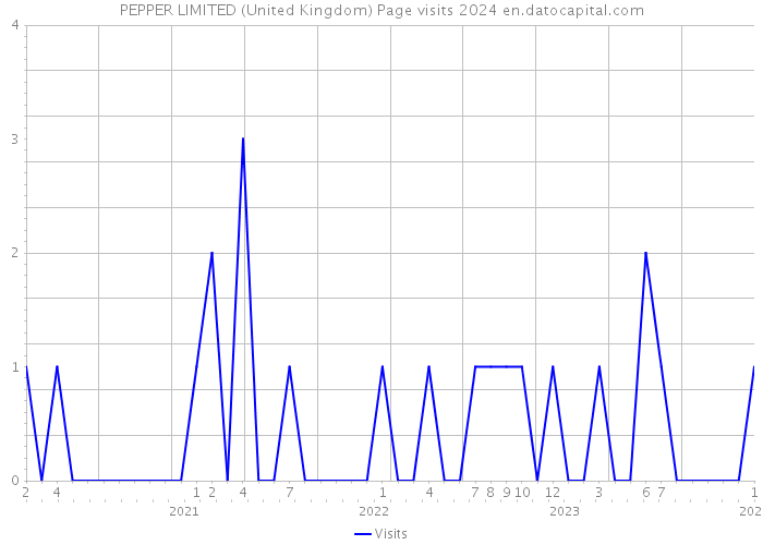 PEPPER LIMITED (United Kingdom) Page visits 2024 