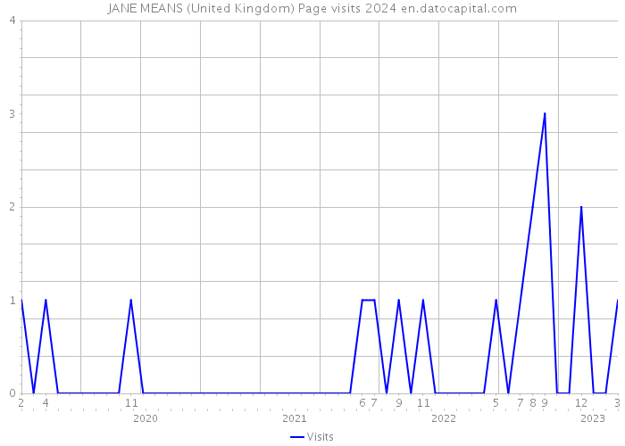 JANE MEANS (United Kingdom) Page visits 2024 