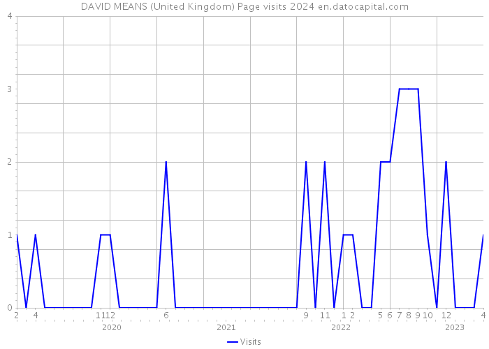 DAVID MEANS (United Kingdom) Page visits 2024 