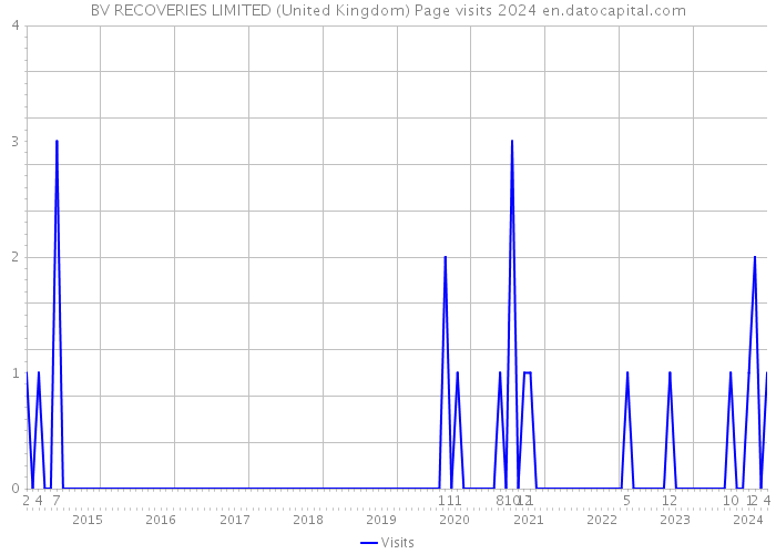 BV RECOVERIES LIMITED (United Kingdom) Page visits 2024 