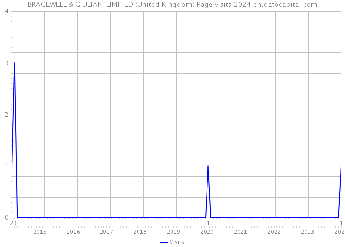 BRACEWELL & GIULIANI LIMITED (United Kingdom) Page visits 2024 