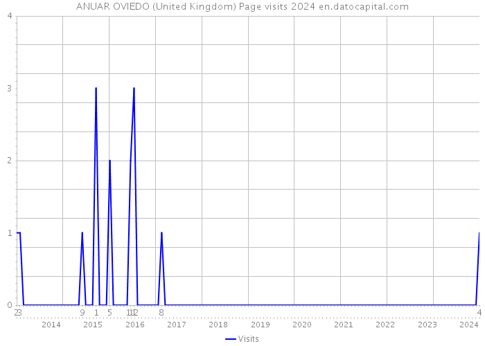 ANUAR OVIEDO (United Kingdom) Page visits 2024 