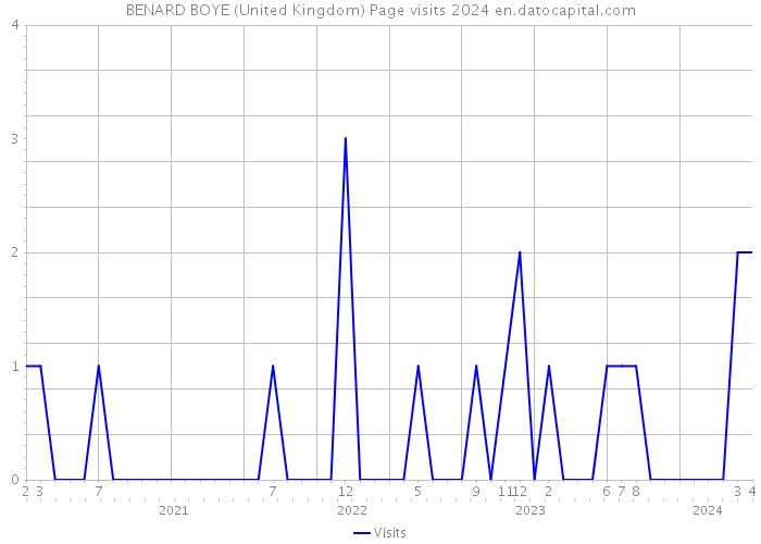 BENARD BOYE (United Kingdom) Page visits 2024 