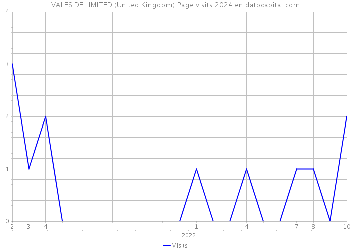 VALESIDE LIMITED (United Kingdom) Page visits 2024 