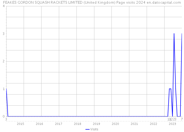 FEAKES GORDON SQUASH RACKETS LIMITED (United Kingdom) Page visits 2024 