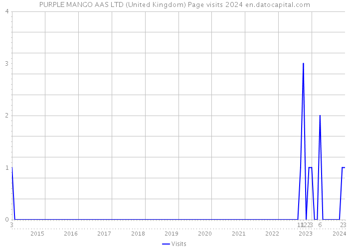 PURPLE MANGO AAS LTD (United Kingdom) Page visits 2024 