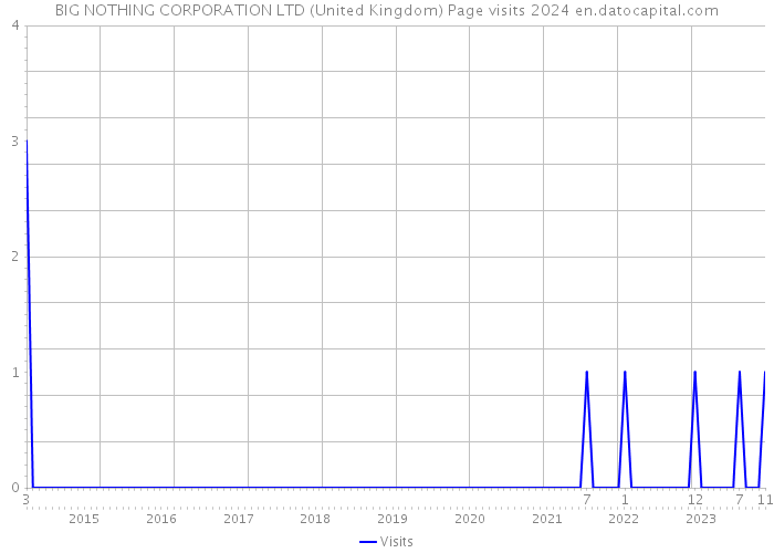 BIG NOTHING CORPORATION LTD (United Kingdom) Page visits 2024 