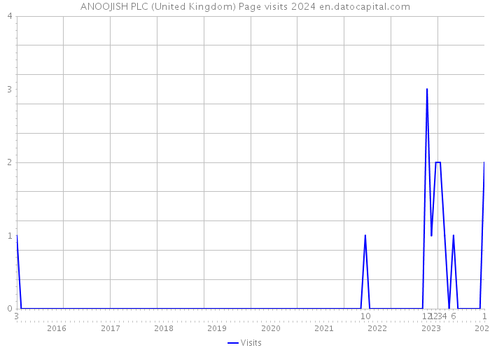 ANOOJISH PLC (United Kingdom) Page visits 2024 