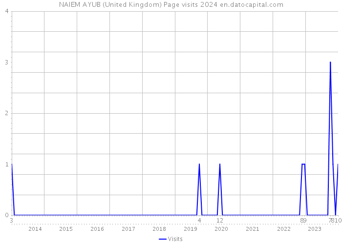 NAIEM AYUB (United Kingdom) Page visits 2024 
