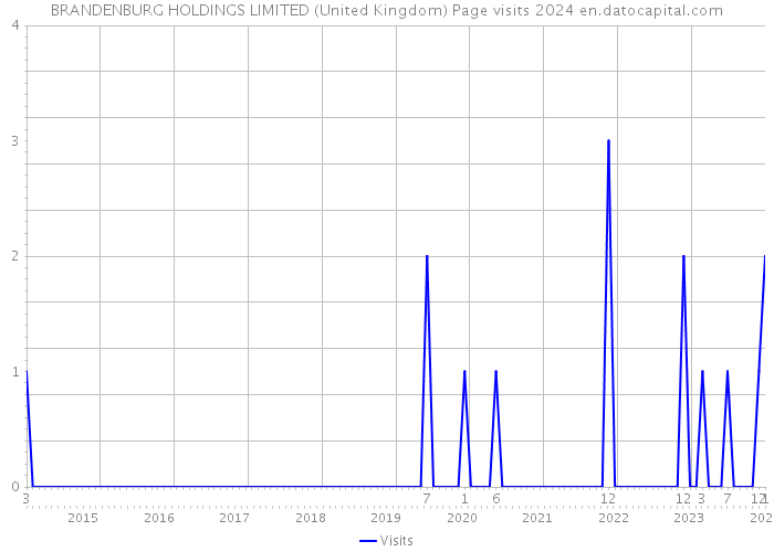 BRANDENBURG HOLDINGS LIMITED (United Kingdom) Page visits 2024 