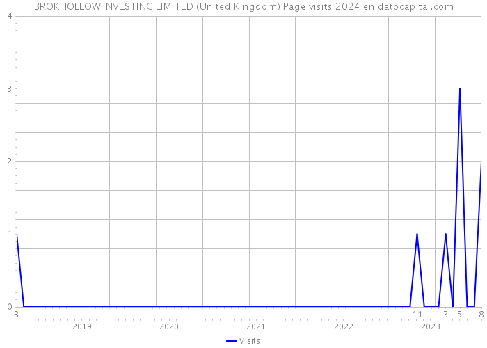 BROKHOLLOW INVESTING LIMITED (United Kingdom) Page visits 2024 