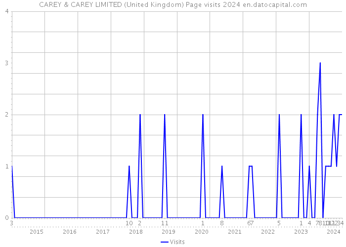CAREY & CAREY LIMITED (United Kingdom) Page visits 2024 