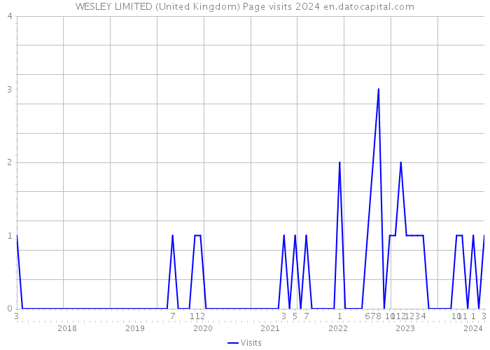 WESLEY LIMITED (United Kingdom) Page visits 2024 