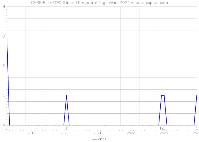 CARRIE LIMITED (United Kingdom) Page visits 2024 