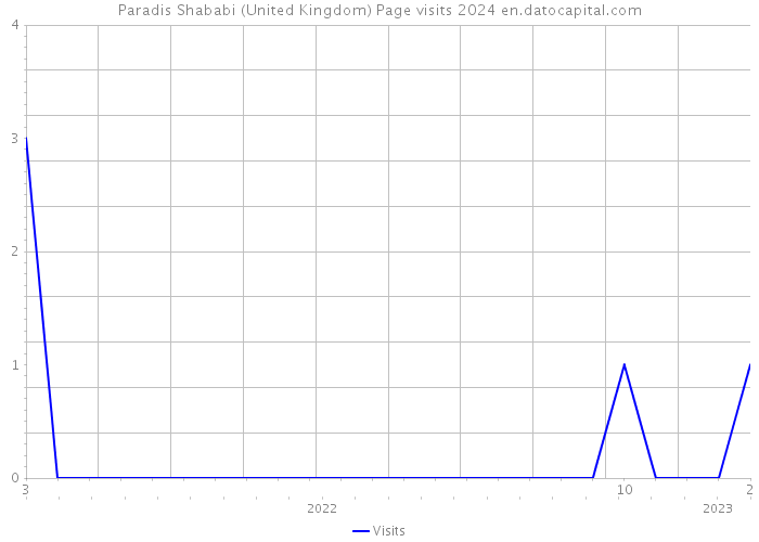 Paradis Shababi (United Kingdom) Page visits 2024 