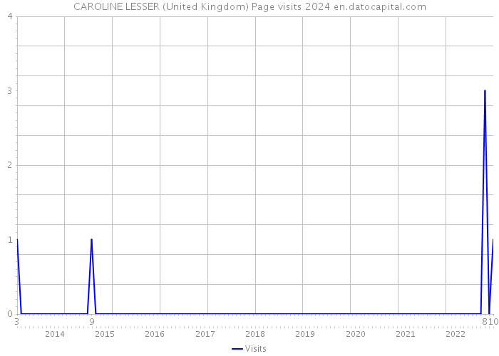 CAROLINE LESSER (United Kingdom) Page visits 2024 