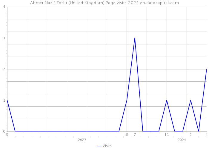 Ahmet Nazif Zorlu (United Kingdom) Page visits 2024 
