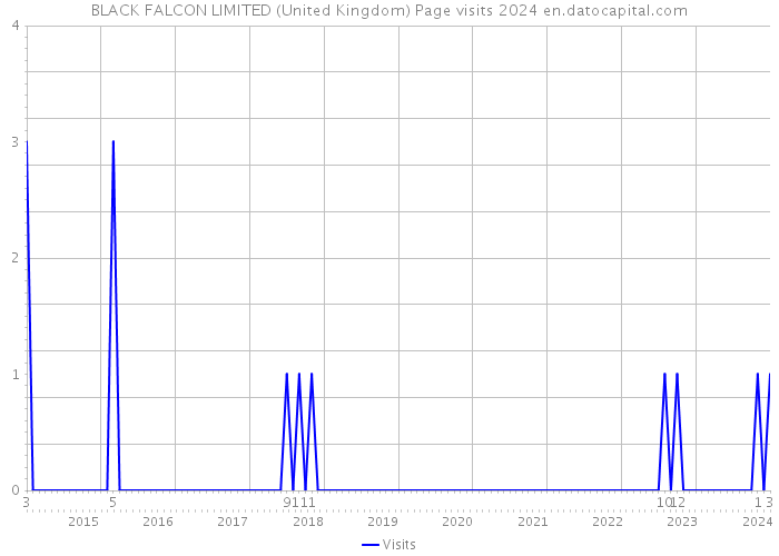 BLACK FALCON LIMITED (United Kingdom) Page visits 2024 