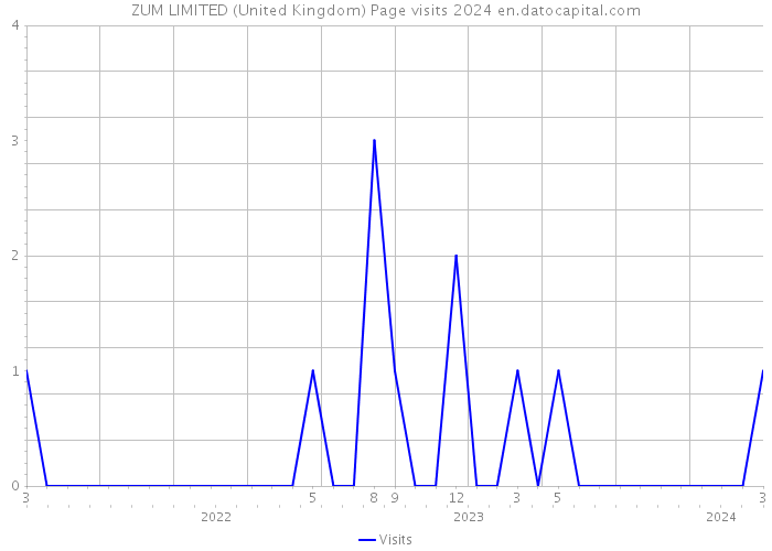 ZUM LIMITED (United Kingdom) Page visits 2024 