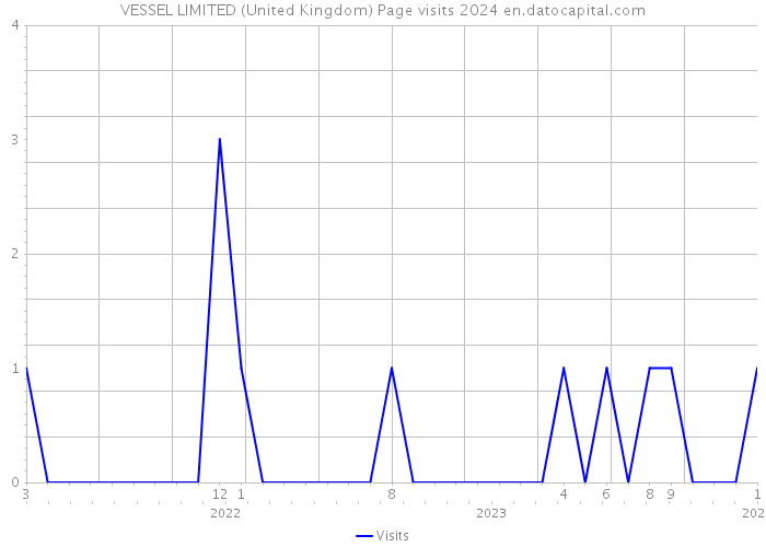 VESSEL LIMITED (United Kingdom) Page visits 2024 