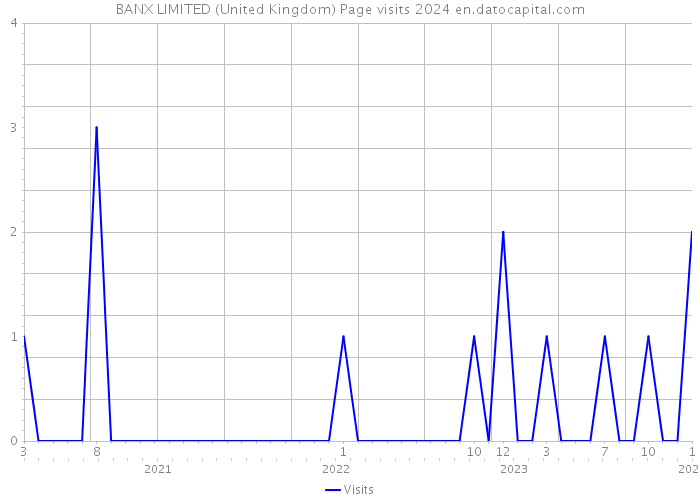 BANX LIMITED (United Kingdom) Page visits 2024 