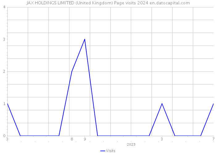 JAX HOLDINGS LIMITED (United Kingdom) Page visits 2024 