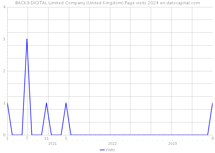 BACK9 DIGITAL Limited Company (United Kingdom) Page visits 2024 