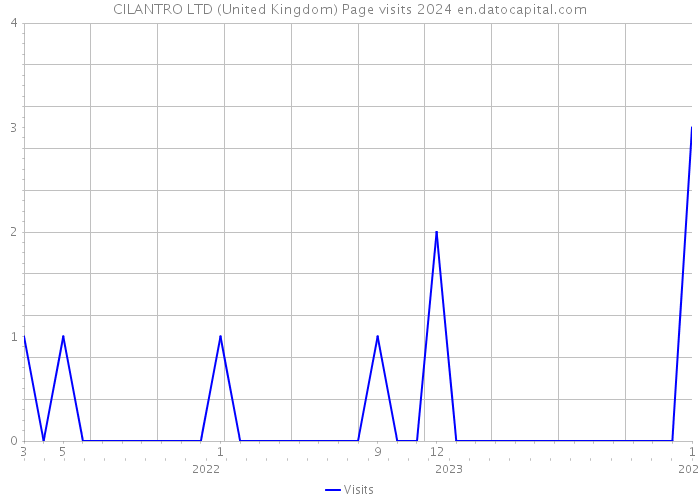 CILANTRO LTD (United Kingdom) Page visits 2024 