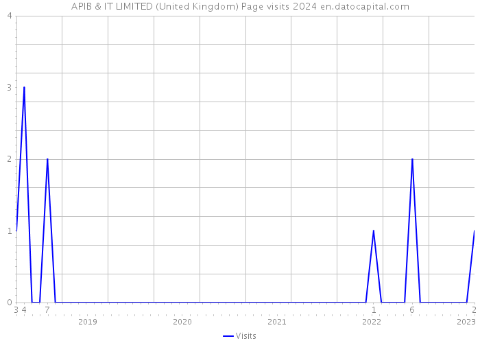 APIB & IT LIMITED (United Kingdom) Page visits 2024 