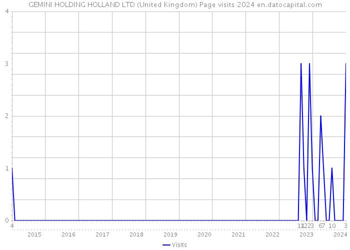 GEMINI HOLDING HOLLAND LTD (United Kingdom) Page visits 2024 