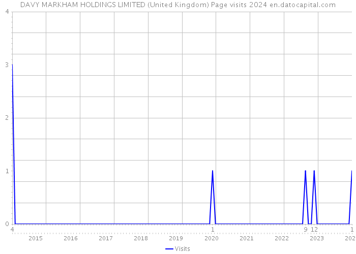 DAVY MARKHAM HOLDINGS LIMITED (United Kingdom) Page visits 2024 