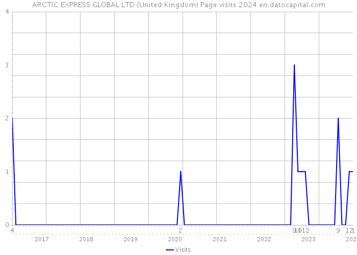 ARCTIC EXPRESS GLOBAL LTD (United Kingdom) Page visits 2024 