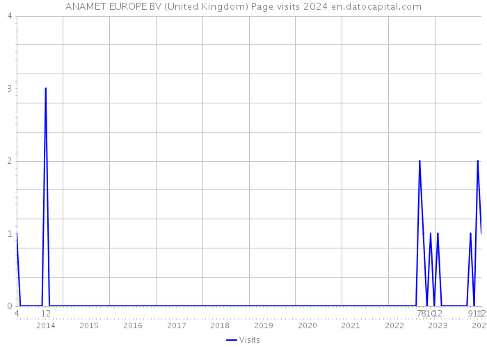 ANAMET EUROPE BV (United Kingdom) Page visits 2024 