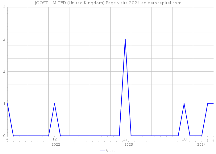 JOOST LIMITED (United Kingdom) Page visits 2024 