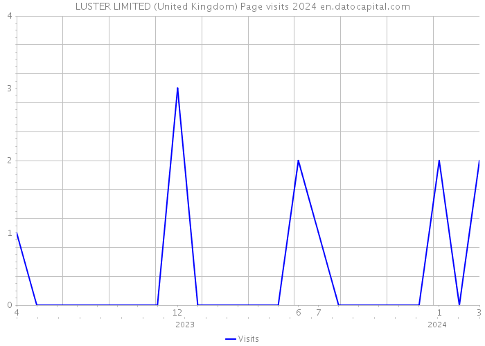 LUSTER LIMITED (United Kingdom) Page visits 2024 