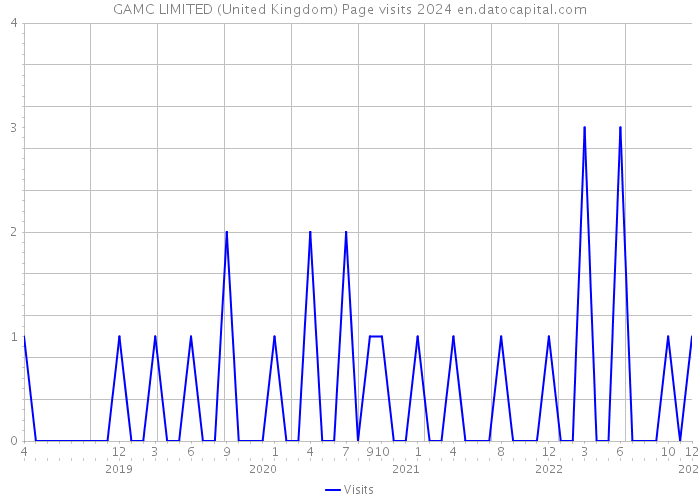 GAMC LIMITED (United Kingdom) Page visits 2024 