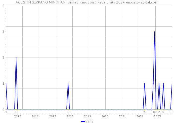 AGUSTIN SERRANO MINCHAN (United Kingdom) Page visits 2024 