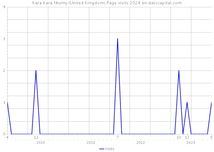 Kara Kara Ntumy (United Kingdom) Page visits 2024 