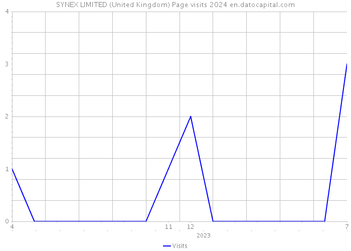 SYNEX LIMITED (United Kingdom) Page visits 2024 