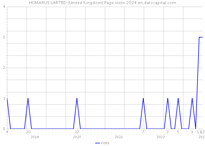 HOMARUS LIMITED (United Kingdom) Page visits 2024 