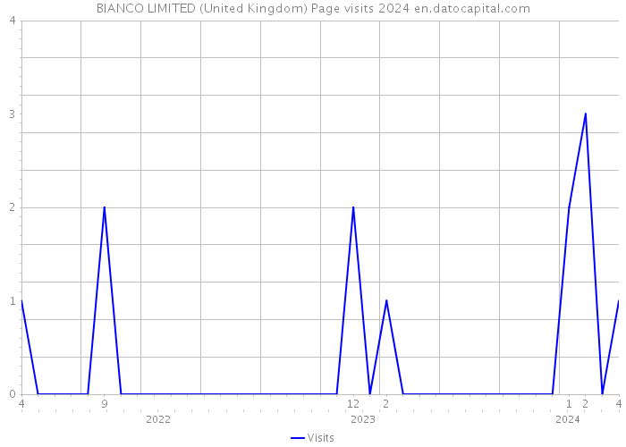 BIANCO LIMITED (United Kingdom) Page visits 2024 