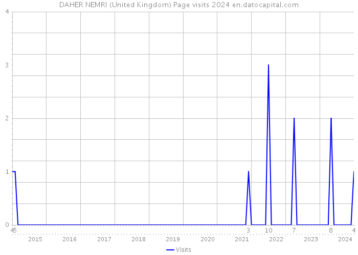 DAHER NEMRI (United Kingdom) Page visits 2024 
