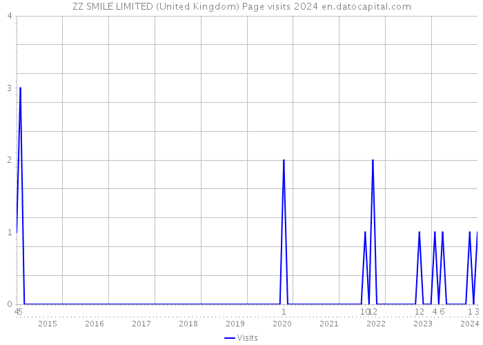 ZZ SMILE LIMITED (United Kingdom) Page visits 2024 
