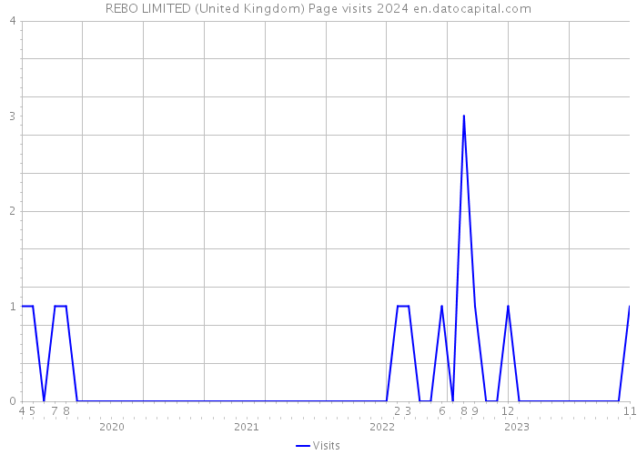 REBO LIMITED (United Kingdom) Page visits 2024 