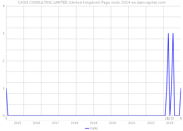 CASIS CONSULTING LIMITED (United Kingdom) Page visits 2024 