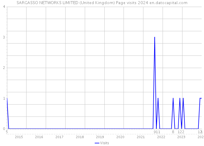 SARGASSO NETWORKS LIMITED (United Kingdom) Page visits 2024 