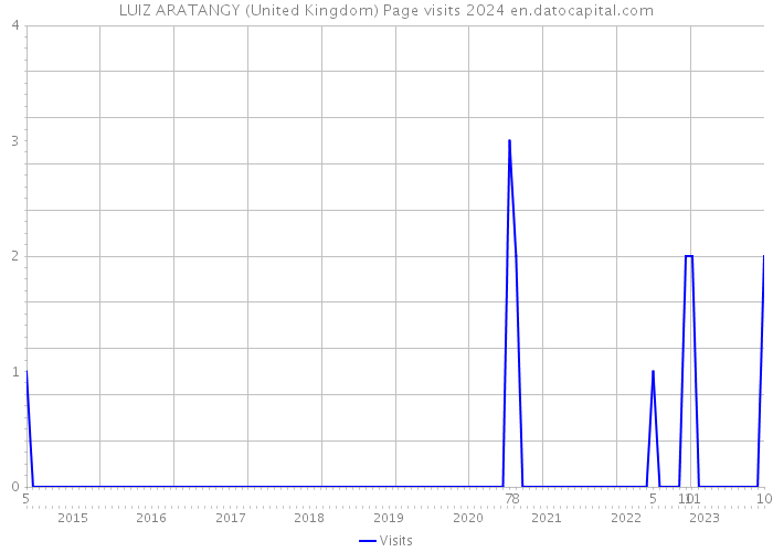 LUIZ ARATANGY (United Kingdom) Page visits 2024 