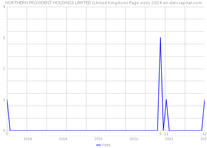NORTHERN PROVIDENT HOLDINGS LIMITED (United Kingdom) Page visits 2024 