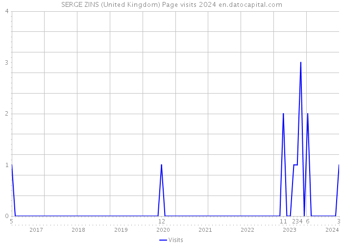 SERGE ZINS (United Kingdom) Page visits 2024 