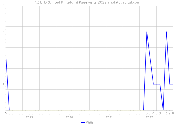 NZ LTD (United Kingdom) Page visits 2022 